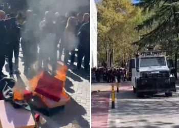 Militantët e Berishës djegin “sofrën e dialogut” që Rama shtroi për studentët, çfarë pritet…