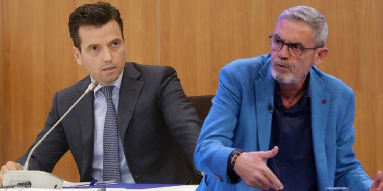 “Plas” sherri në studio/ Alban Dudushi përplaset ashpër me Agron Shehajn: Familjen mos ma…