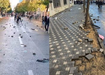 Trotuaret të prishur dhe tulla në mes të rrugës/ Taulant Balla i përgjigjet protestuesve: Këta janë…