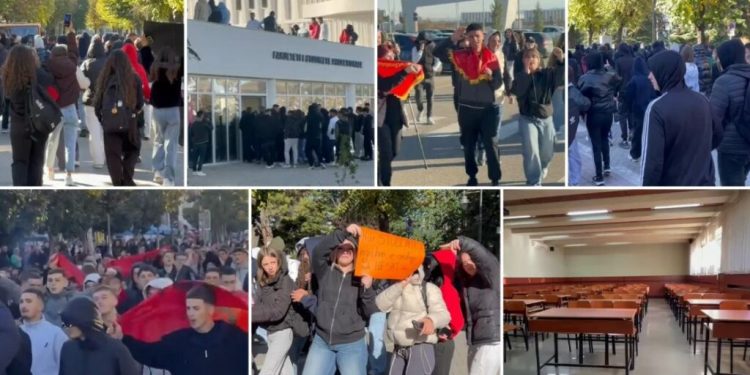 Gjimnazistët gati për “luftë”, shkatërrojnë gjithçka tek Pazari i Ri, asnjë efektiv në rrugë